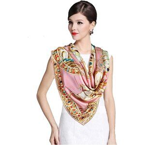 "43" Large Square Hair Wraps For Women's  with Gift Packaging